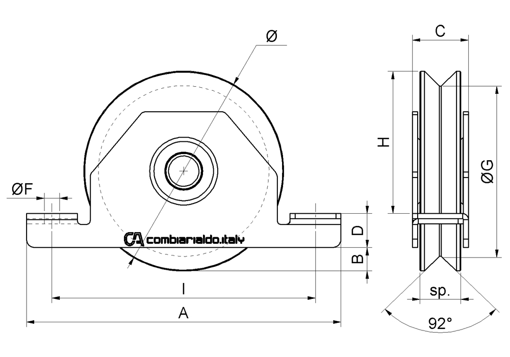 combiarialdo Rad Gate V-Nut