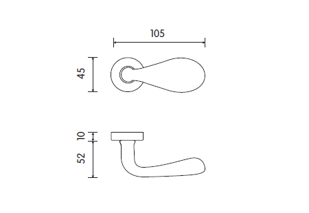 Lecco Knob Italienisch Pasini