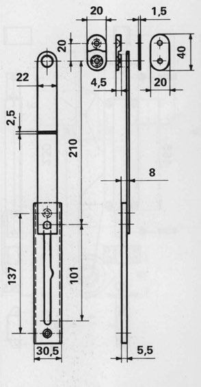 Weisen Anschlagarm