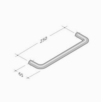 206 pba Zuggriff aus Edelstahl AISI 316L