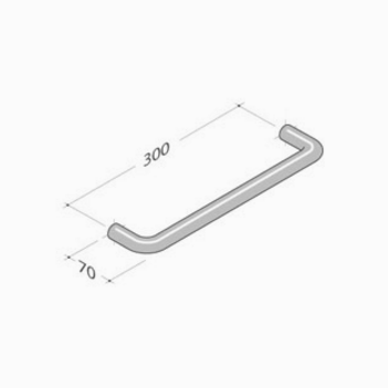 206 pba Zuggriff aus Edelstahl AISI 316L