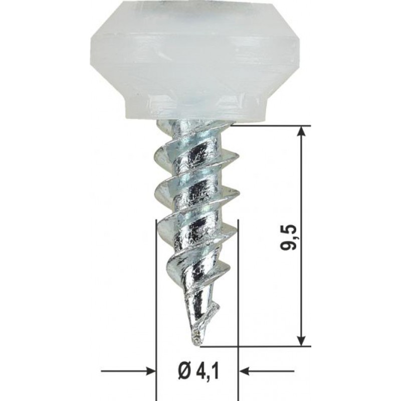 Befestigungsschrauben Shooting für verschiedene Profile PVC-Verpackungen 1000 PC heicko