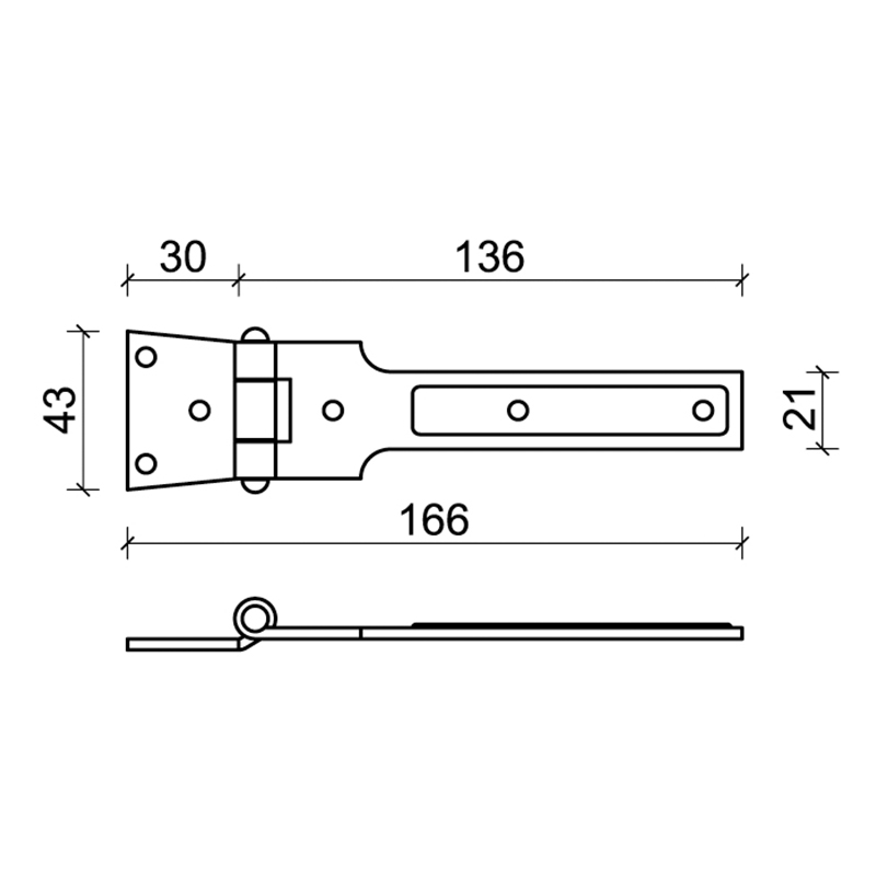 1 CiFALL Puntelletto Doppel gebohrte Platte für Fensterläden Hardware Weitere Maßnahmen