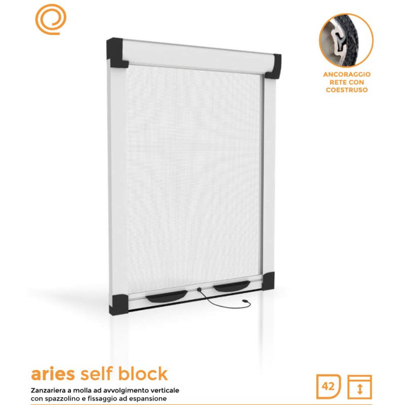 Aries Self Block Effezeta System Moskitonetz ohne Schrauben