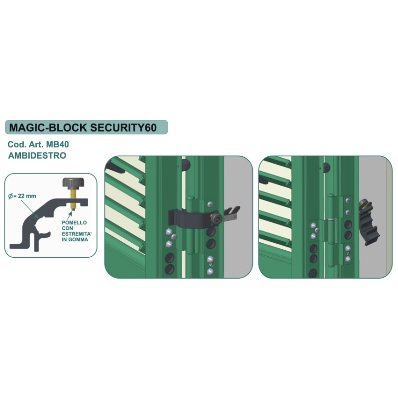 Lädenstopper Magic-Block Security60 Tecnometalsystem