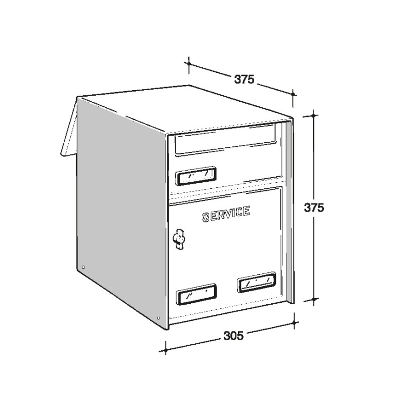 Paketbriefkasten Silmec S433 mit Durchreichedienst