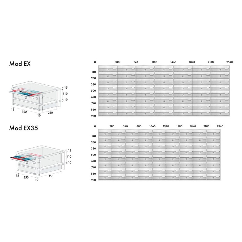 Externe Postfächer für Eigentumswohnungen EX - EX35