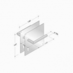 der Griffe von Plattenpaar PBA 2029/2001 Edelstahl AISI 316L