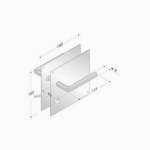 der Griffe von Plattenpaar PBA 2029/2001 Edelstahl AISI 316L