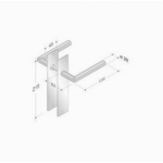 der Griffe von Plattenpaar PBA 2029/2001 Edelstahl AISI 316L