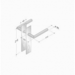 der Griffe von Plattenpaar PBA 2029/2001 Edelstahl AISI 316L