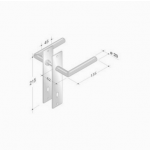 der Griffe von Plattenpaar PBA 2029/2001 Edelstahl AISI 316L