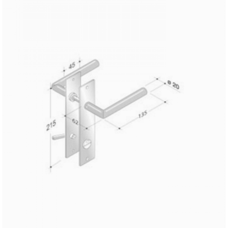 der Griffe von Plattenpaar PBA 2029/2001 Edelstahl AISI 316L