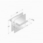 der Griffe von Plattenpaar PBA 2029/2001 Edelstahl AISI 316L