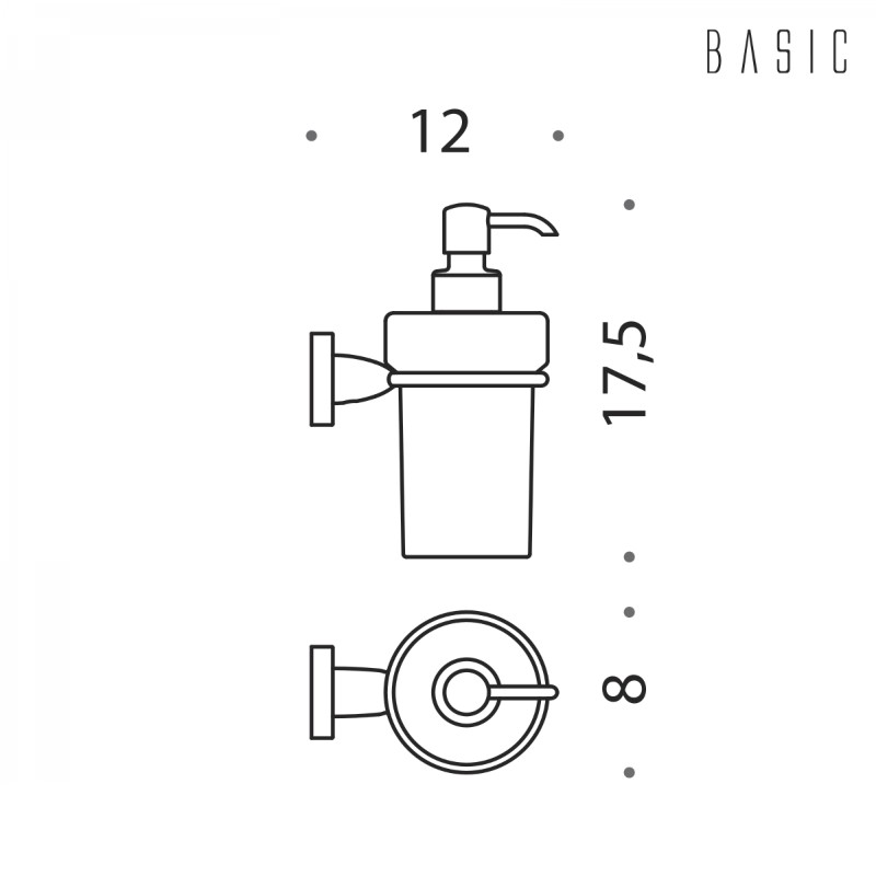 Badezimmer-Seifenspender Colombo Design Basic Made in Italy