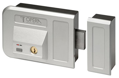 Silbernes Elektroschloss mit Schlüssel für Tore und Türen 28001 Opera