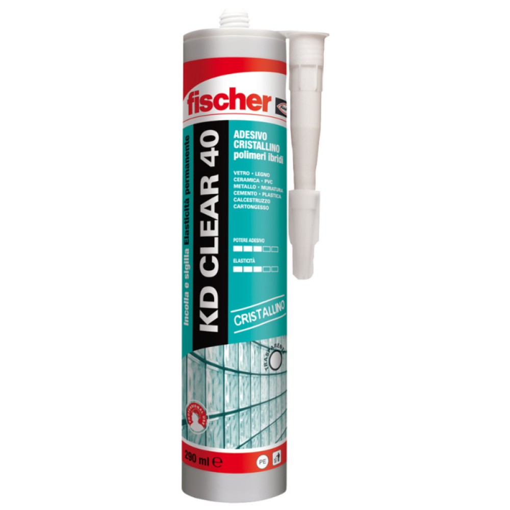 Fischer KD CLEAR 40 Kristalliner Dichtklebstoff für Glas