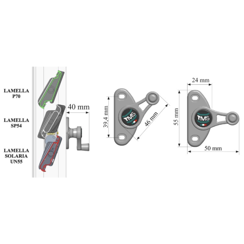 Mechanismus für verstellbare Rollläden Kurbel KATIA MINI TMS