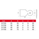 Befestigungsplatten Zaunelemente Adem 317