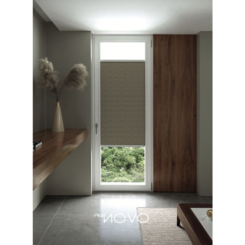 Plicell Novo Plissee Fenstervorhang 16 mm mit Aluminiumrahmen