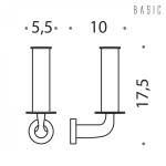 Vertikaler Toilettenpapierrollenhalter – Colombo Design Basic B2790