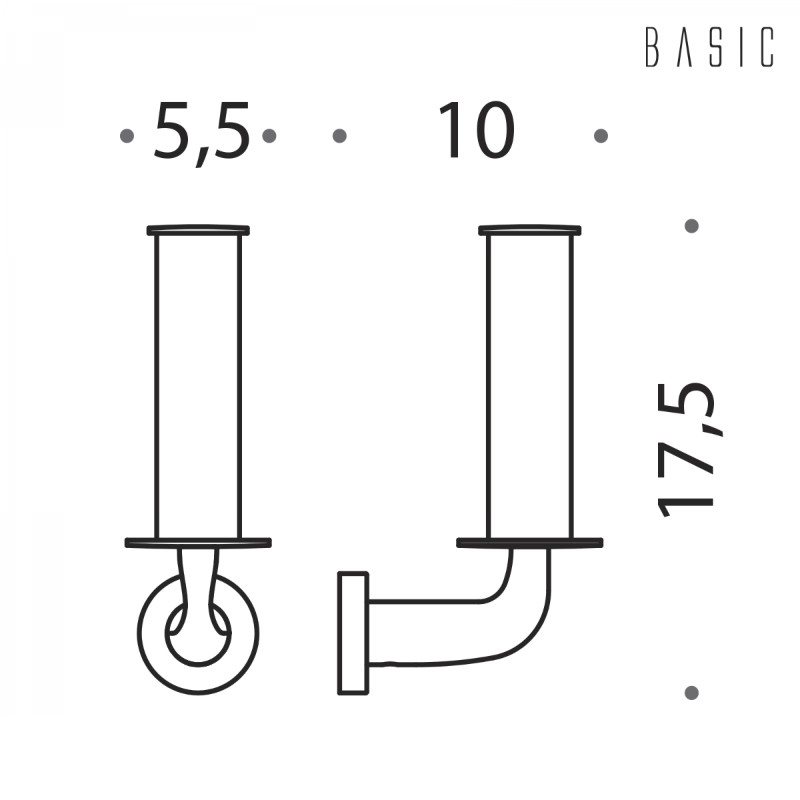 Vertikaler Toilettenpapierrollenhalter – Colombo Design Basic B2790