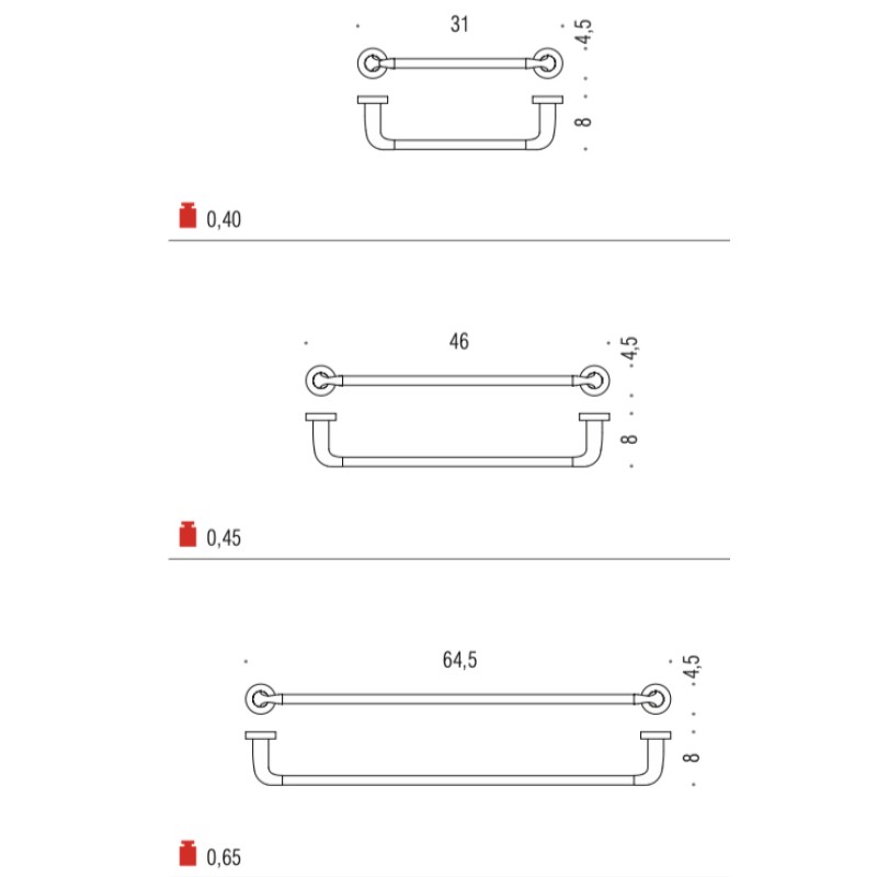 Handtuchhalter für das Badezimmer Colombo Design Basic