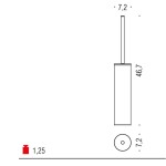 Toilettenbürstenhalter Colombo Mini B4006 italienische Badezimmermöbel