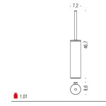 Hängender Toilettenbürstenhalter Colombo Mini B4007 Badezimmermöbel