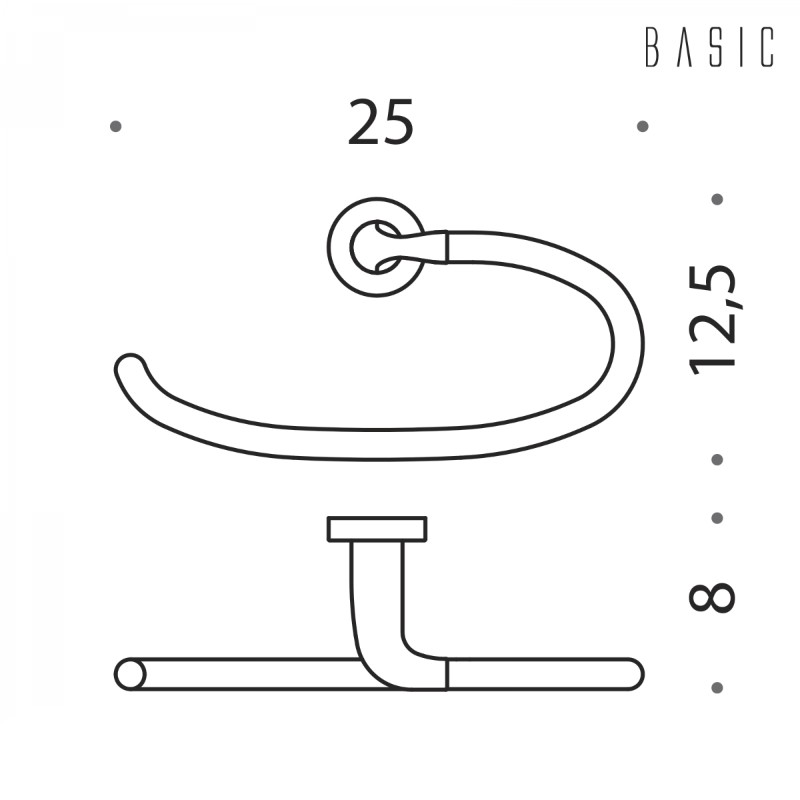 Handtuchring für Badezimmer Colombo Design Basic B2731