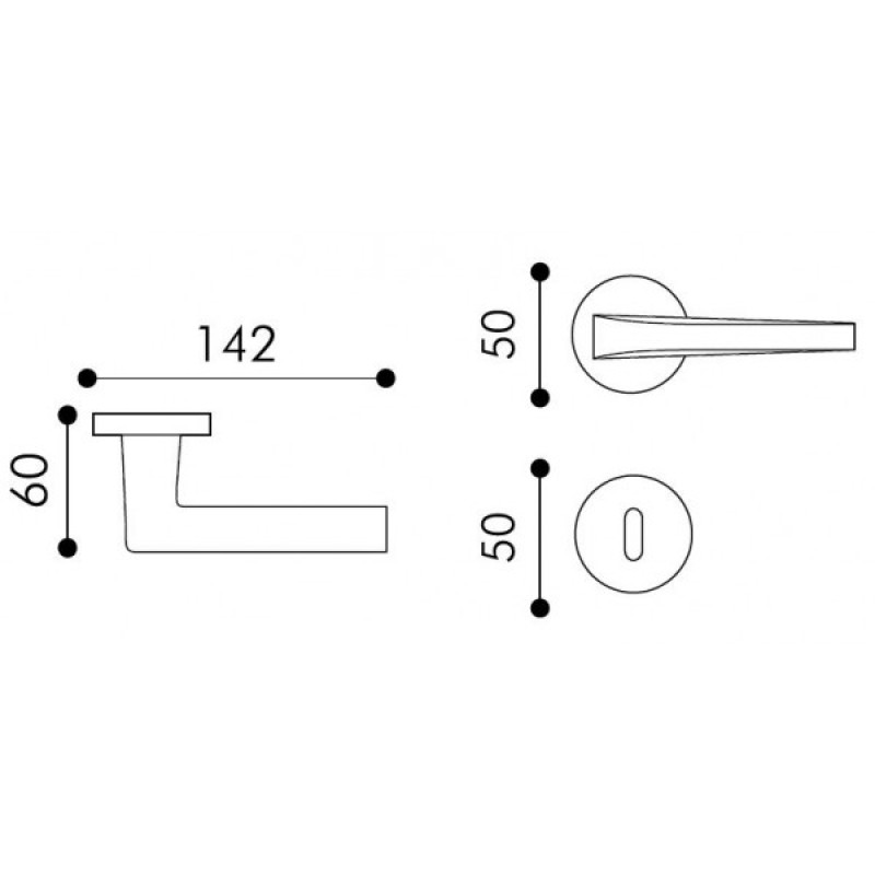 Ring Arieni 4600 Türgriff mit runder Rosette