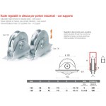 Höhenverstellbare Räder für Industrietore Adem 135-136