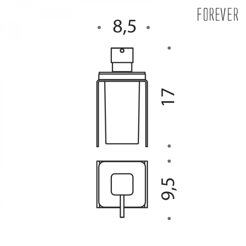 Seifenspender für Arbeitsplatte Colombo Design Forever 0,22l