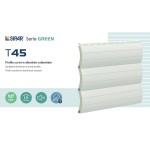 Rollladen Sipar T45 Gebogenes Profil aus isoliertem Aluminium 9,5 x 45 mm