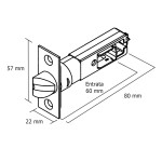 TB Latch Tubular PremiApri Einfache Edge-Quadro-Serie Nova Meroni