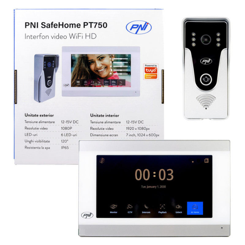 Intelligente Video-Gegensprechanlage PNI SafeHome PT750 WiFi